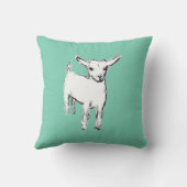 かわいいヤギの子供の装飾用クッション クッション (裏面)