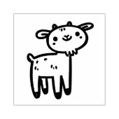 かわいいヤギの漫画スタンプ ラバースタンプ (インプリント)