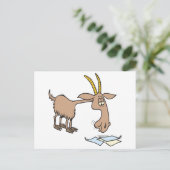 かわいいヤギの漫画 ポストカード (スタンド正面)