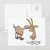 かわいいヤギの漫画 ポストカード (正面/裏面)