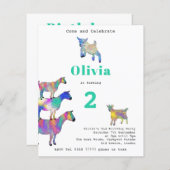 かわいいヤギの誕生日パーティー (正面/裏面)