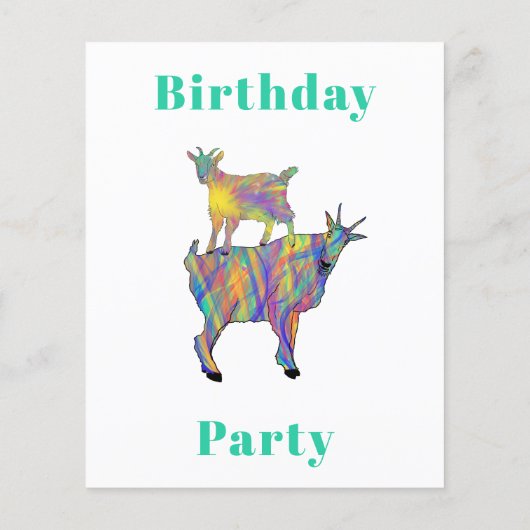 かわいいヤギの誕生日パーティー (裏面)