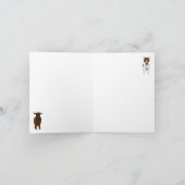 かわいいヤギの農場の動物たち カード (内部)