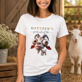 かわいいヤギの農場の動物の2歳の誕生日パーティー Tシャツ