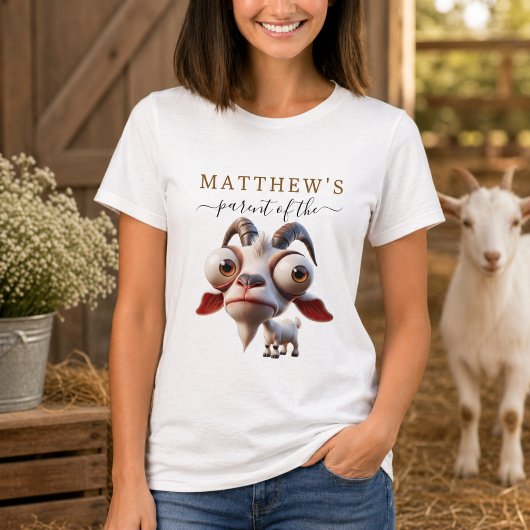 かわいいヤギの農場の動物の2歳の誕生日パーティー Tシャツ