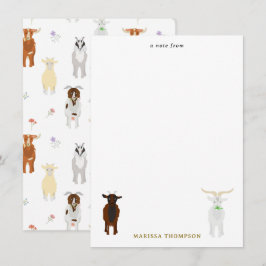 かわいいヤギの農場動物 ノートカード