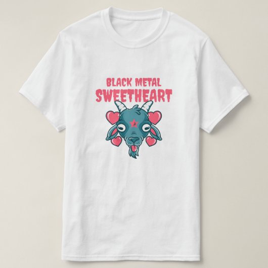 かわいいヤギの頭のバフォメット Tシャツ (デザイン正面)