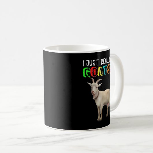 かわいいヤギの飼い主の愛 コーヒーマグカップ (正面右)