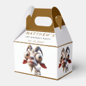 かわいいヤギの飼育動物2nd誕生日パーティー フェイバーボックス (裏面サイド)