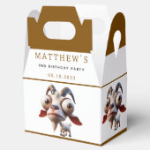 かわいいヤギの飼育動物2nd誕生日パーティー フェイバーボックス (オープン)