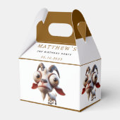 かわいいヤギの飼育動物2nd誕生日パーティー フェイバーボックス (正面サイド)