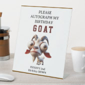 かわいいヤギの飼育動物2nd誕生日パーティー 台座サイン (インサイチュ)