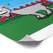 かわいいヤギイラストレーションキッズファームアニマルアートポスター ポスター (角)