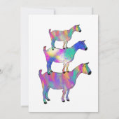 かわいいヤギカラフルファーム動物8th誕生日パーティー 招待状 (裏面)