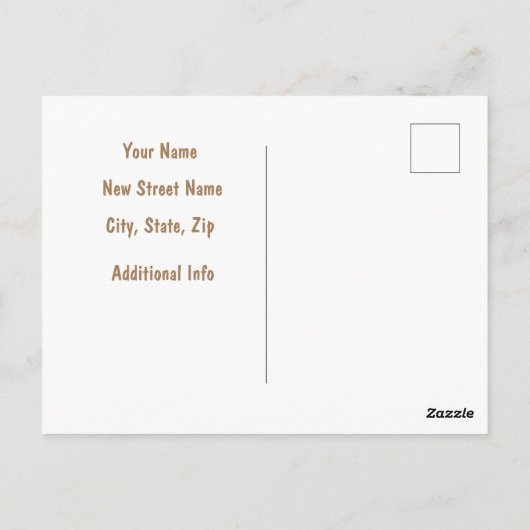 かわいいヤギ引越し案内はがき ポストカード (裏面)