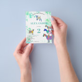 かわいいヤギ水彩誕生日パーティーバジェット チラシ (手)