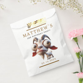 かわいいヤギ牧場動物2nd誕生日パーティー フェイバーバッグ