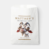 かわいいヤギ牧場動物2nd誕生日パーティー フェイバーバッグ (正面)