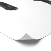 かわいいヤギ白黒バブルガム子供部屋子 ポスター (角)