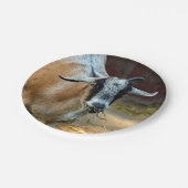 かわいいヤギ食べ物の干し草の写真 ペーパープレート (アングル)