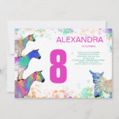 かわいいヤギ8th誕生日パーティー 招待状 (正面)