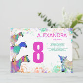 かわいいヤギ8th誕生日パーティー 招待状 (スタンド正面)