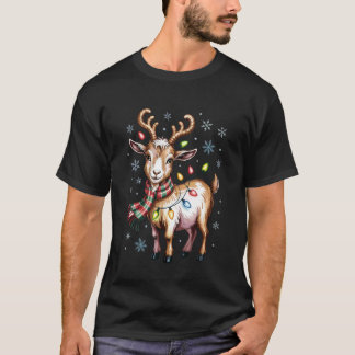 かわいいヤギ クリスマス 農場の動物好き ホリデー ファーム Tシャツ