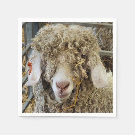 かわいいヤギ スタンダードカクテルナプキン (正面)