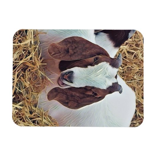 かわいいヤギ マグネット (横)