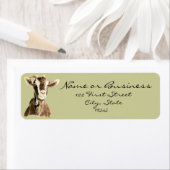 かわいいヤギ、家畜、ペット住所 シール (インサイチュ)