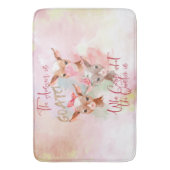 かわいいヤギ |水彩答えはヤギ バスマット (正面縦)