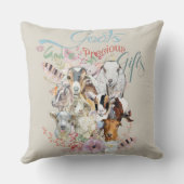 かわいいヤギ |水色ヤギポートレートGetYerGoat™ クッション (裏面)