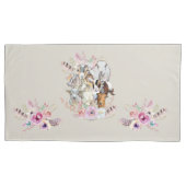 かわいいヤギ |水色ヤギポートレートGetYerGoat™ 枕カバー (正面左)