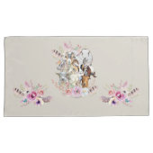 かわいいヤギ |水色ヤギポートレートGetYerGoat™ 枕カバー (正面右)