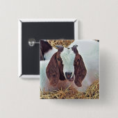 かわいいヤギ 缶バッジ (正面&裏面)