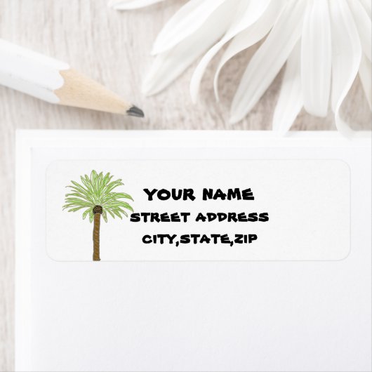 かわいいヤシの木 ラベル (インサイチュ)