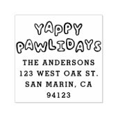かわいいヤッピーポーリデイズドッグペットホリデー セルフインキングスタンプ (デザイン)