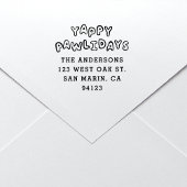 かわいいヤッピーポーリデイズドッグペットホリデー セルフインキングスタンプ