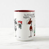 かわいいヤドリギの馬の漫画のマグ マグカップ (中央)