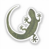 かわいいヤモリのイラスト シール (正面)