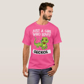 かわいいヤモリの女の子 ギャル ガール ヤモリ トカゲ Tシャツ (正面フル)