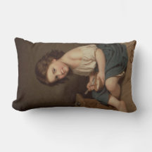 かわいいヤングガール食べズ・ブレックファースト(ヴィンテージ・アート)