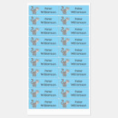 かわいいユキヒョウの漫画パーソナライズされた ラベル (シート)