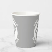 かわいいユキヒョウパーソナライズされたマンガの誕生日 紙コップ (左)