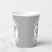 かわいいユキヒョウパーソナライズされたマンガの誕生日 紙コップ (右)