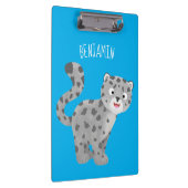 かわいいユキヒョウ漫画イラストレーション クリップボード (右)