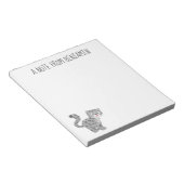 かわいいユキヒョウ漫画イラストレーション ノートパッド (アングル)