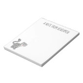 かわいいユキヒョウ漫画イラストレーション ノートパッド (回転)