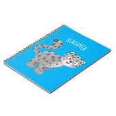 かわいいユキヒョウ漫画イラストレーション ノートブック (左側)