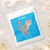 かわいいユキヒョウ漫画イラストレーション フェイバーバッグ (クリップ留めされた状態)